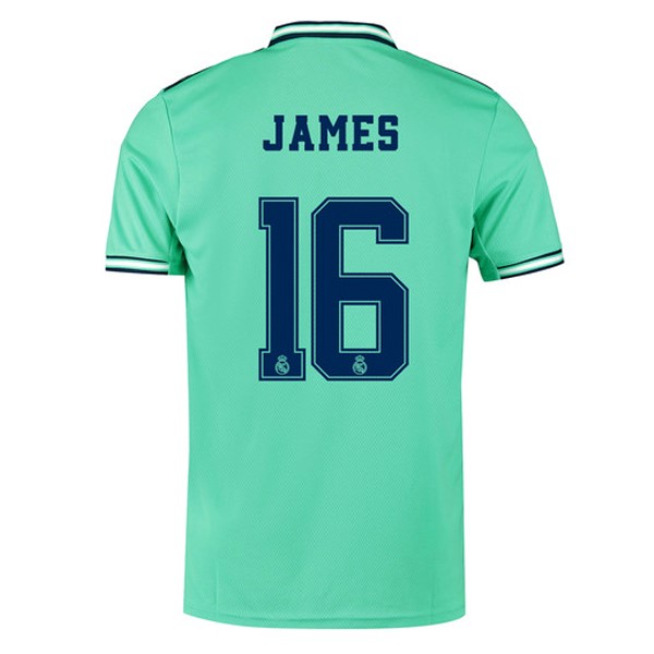 Camiseta Real Madrid NO.16 James Tercera equipo 2019-20 Verde